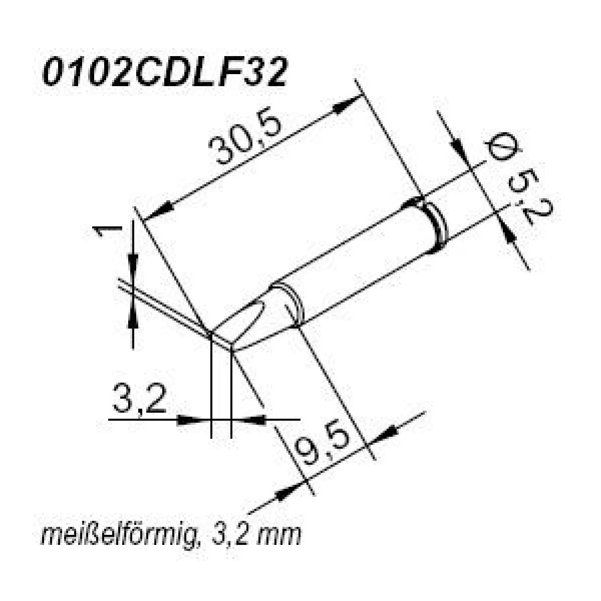 Ersa Panne à souder en forme de burin pour i-CON PICO - 3,2 mm