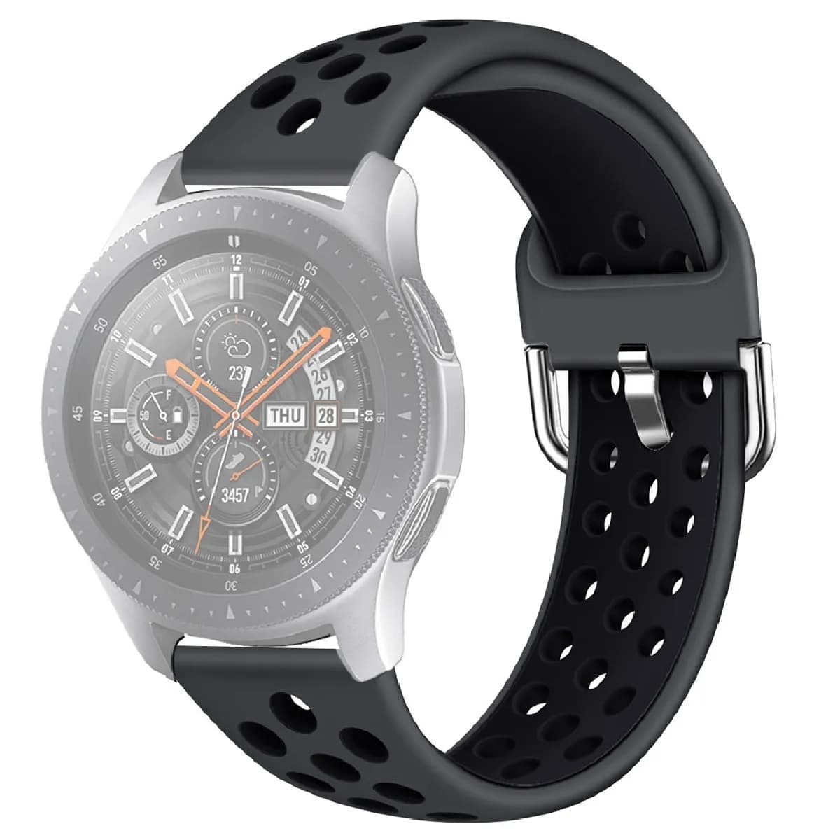 Wewoo Bracelet de montre connectée pour Galaxy 46 - Noir