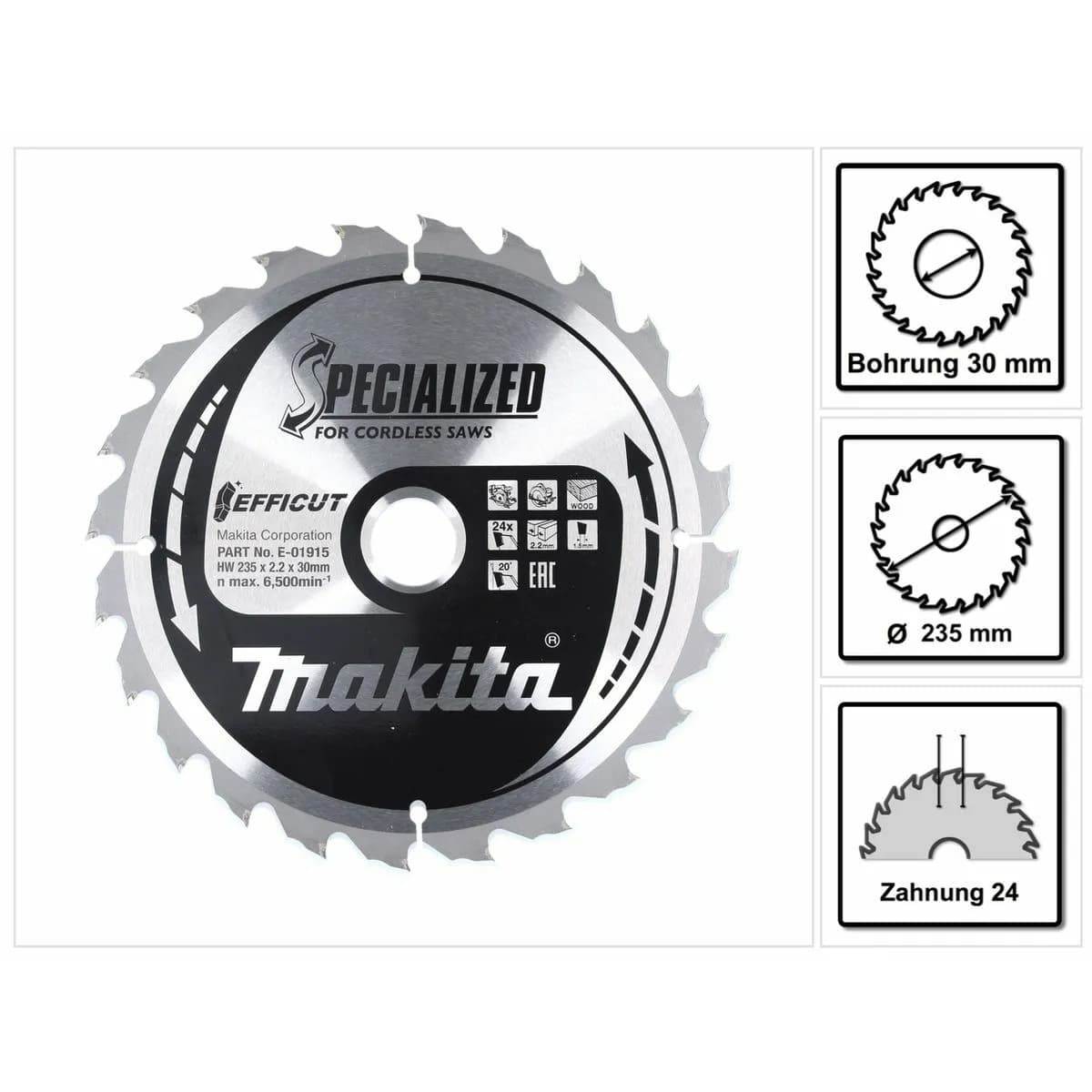 Makita Lame de scie circulaire bois - 235 mm