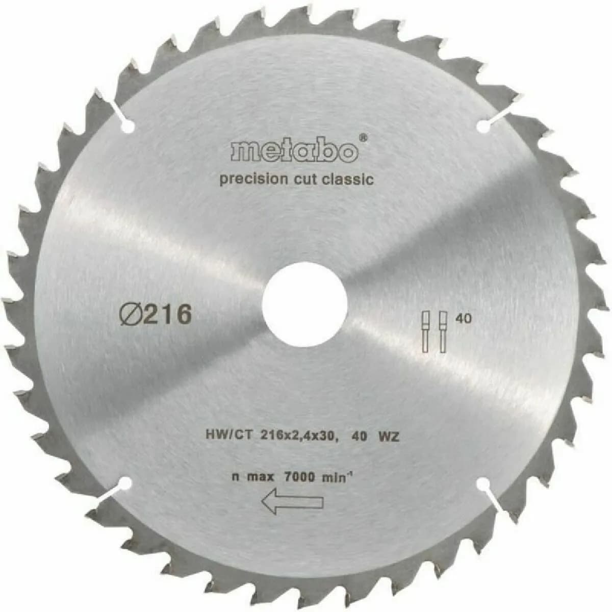 Metabo Lame de scie circulaire bois - 216 mm
