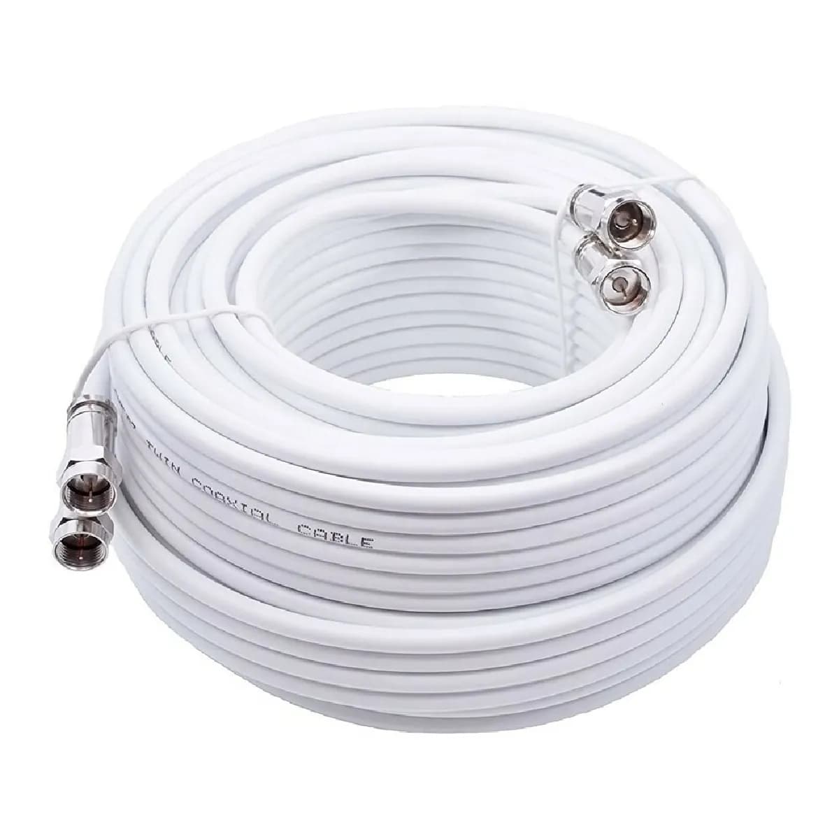 Elap Câble coaxial satellite - Blanc