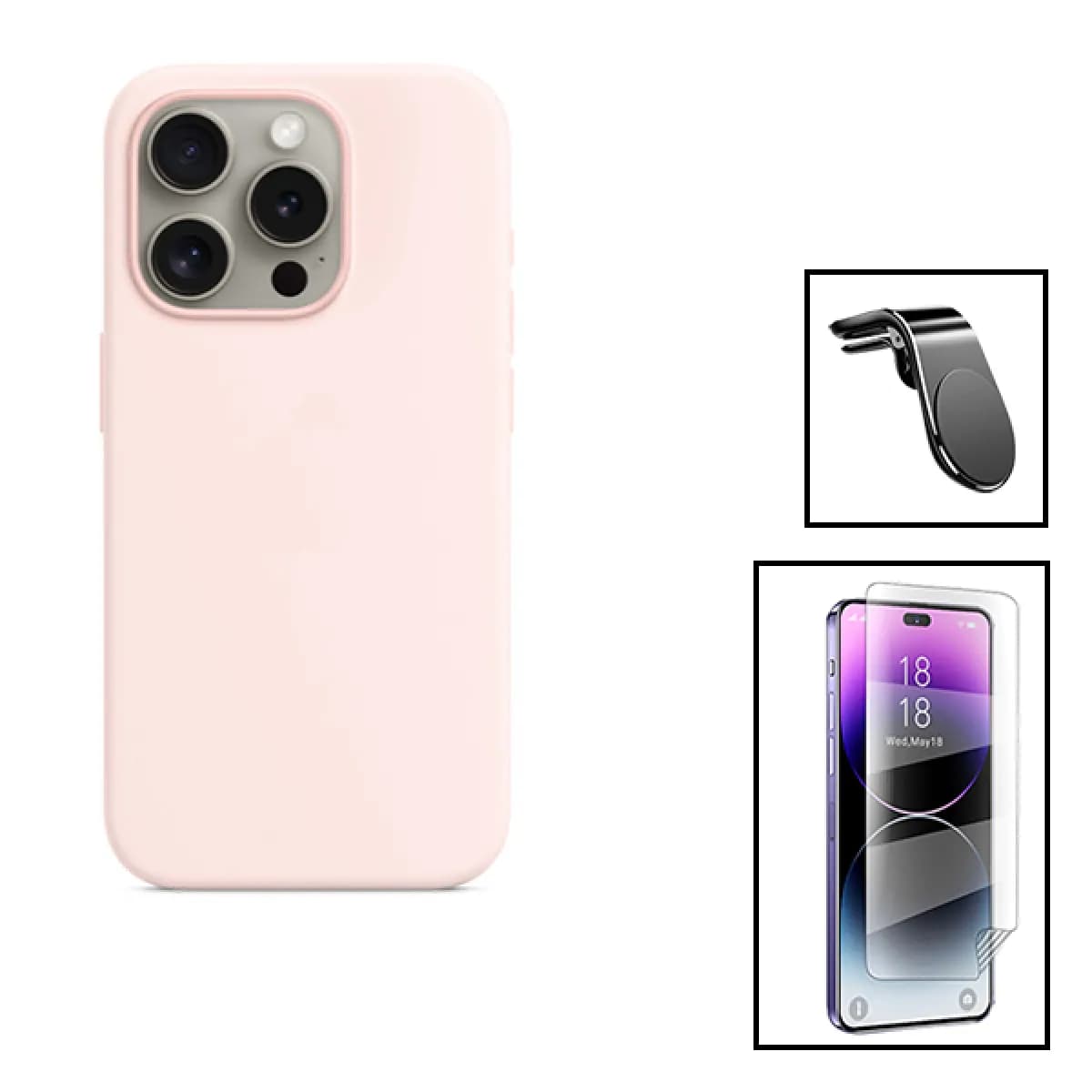 Phonecare Kit de protection téléphone pour iPhone 15