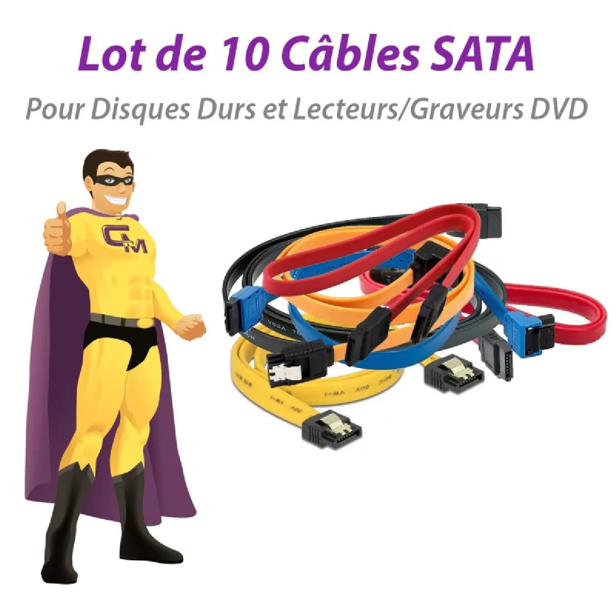 Câble de données SATA - Lot de 10 · Occasion