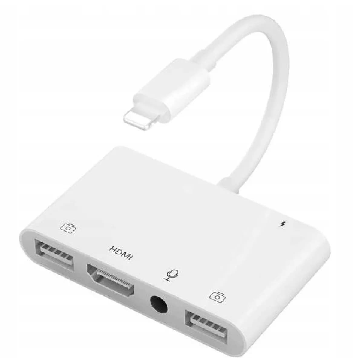 Gupboo Adaptateur multiport Lightning vers USB/HDMI pour iPhone