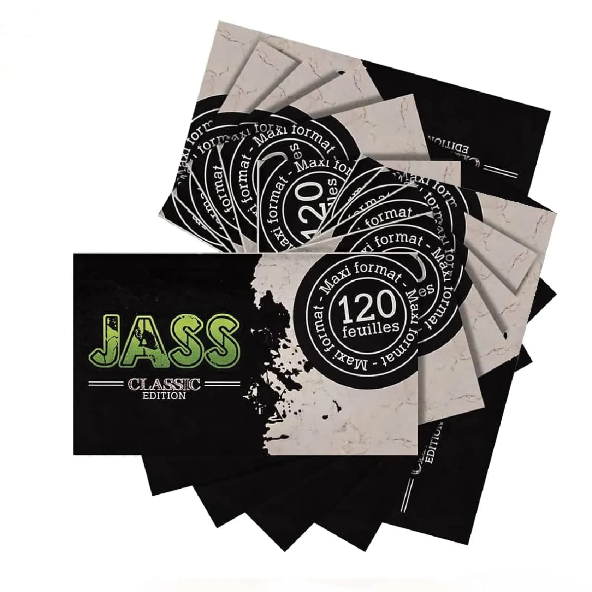 Feuilles à rouler Jass Black Regular - 10 carnets de 100 feuilles