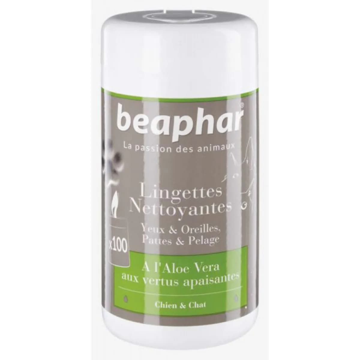 Beaphar Lingettes nettoyantes pour chien et chat - 100 lingettes