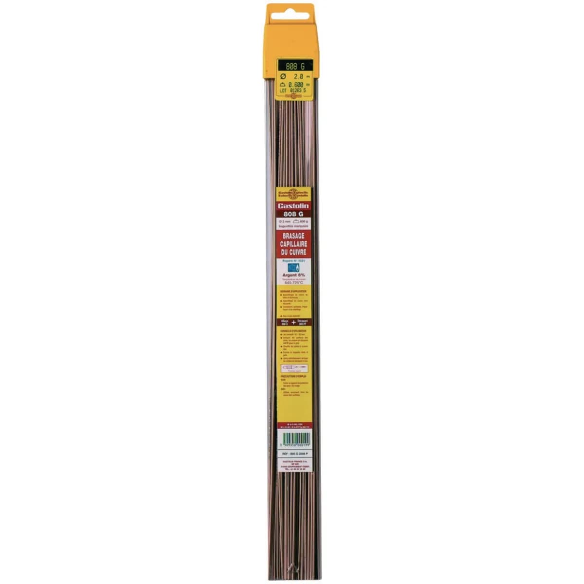 Castolin Baguettes de brasure 808 G - 2 mm