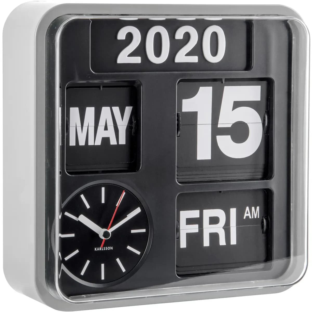 Karlsson Horloge Mini Flip Chrome 24,5 cm