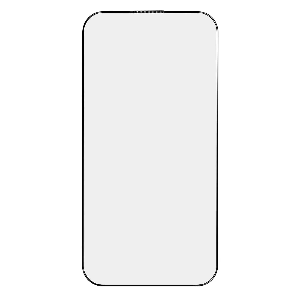 Blueo Verre Trempé pour iPhone 14 Pro mat anti-reflets Bords biseautés Noir