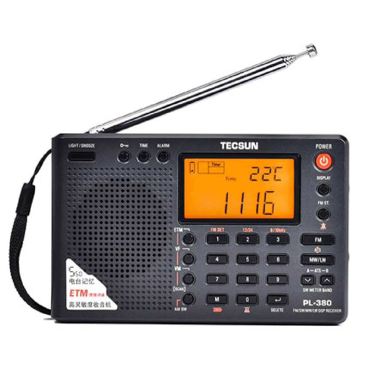 Radio portable multibandes AM/FM/LW/SW - Noir
