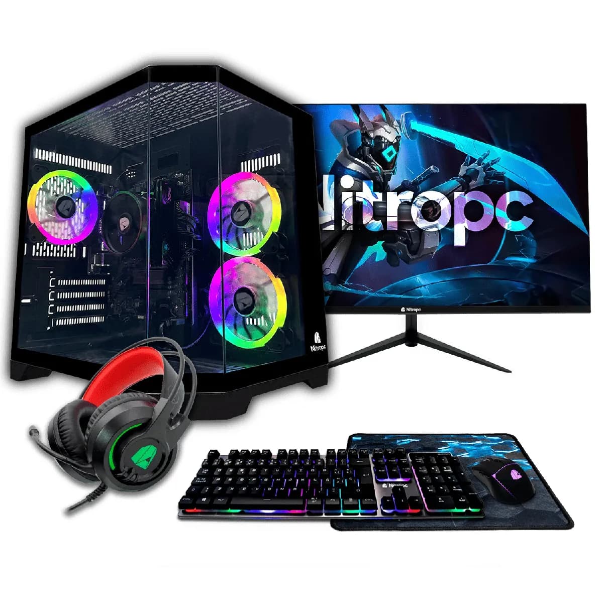 PC Gamer NitroPC Pack Avancé AMD Ryzen 5 3400G Radeon Graphics 16Go SSD 480 Go