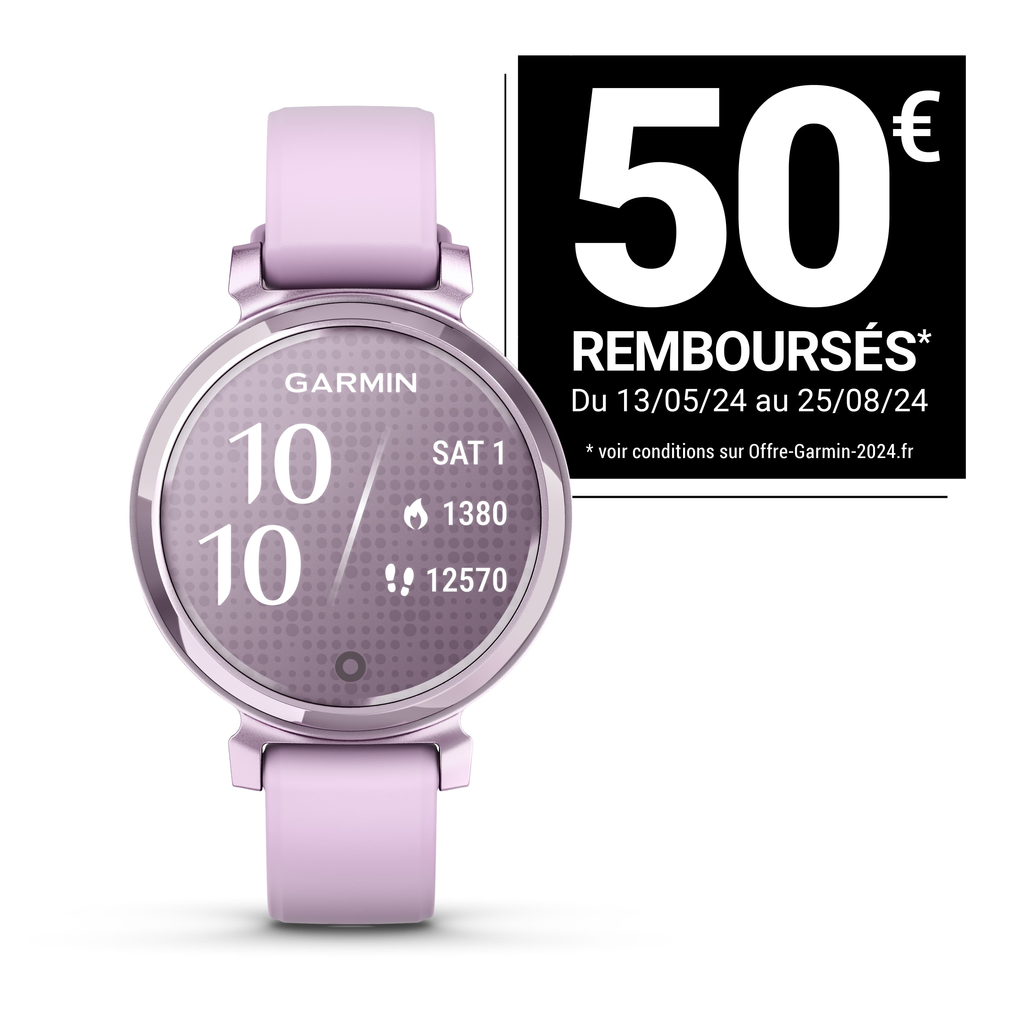 Montre Connectée Garmin Lily® 2 010-02839-01 Avec Bracelet Silicone Lilas