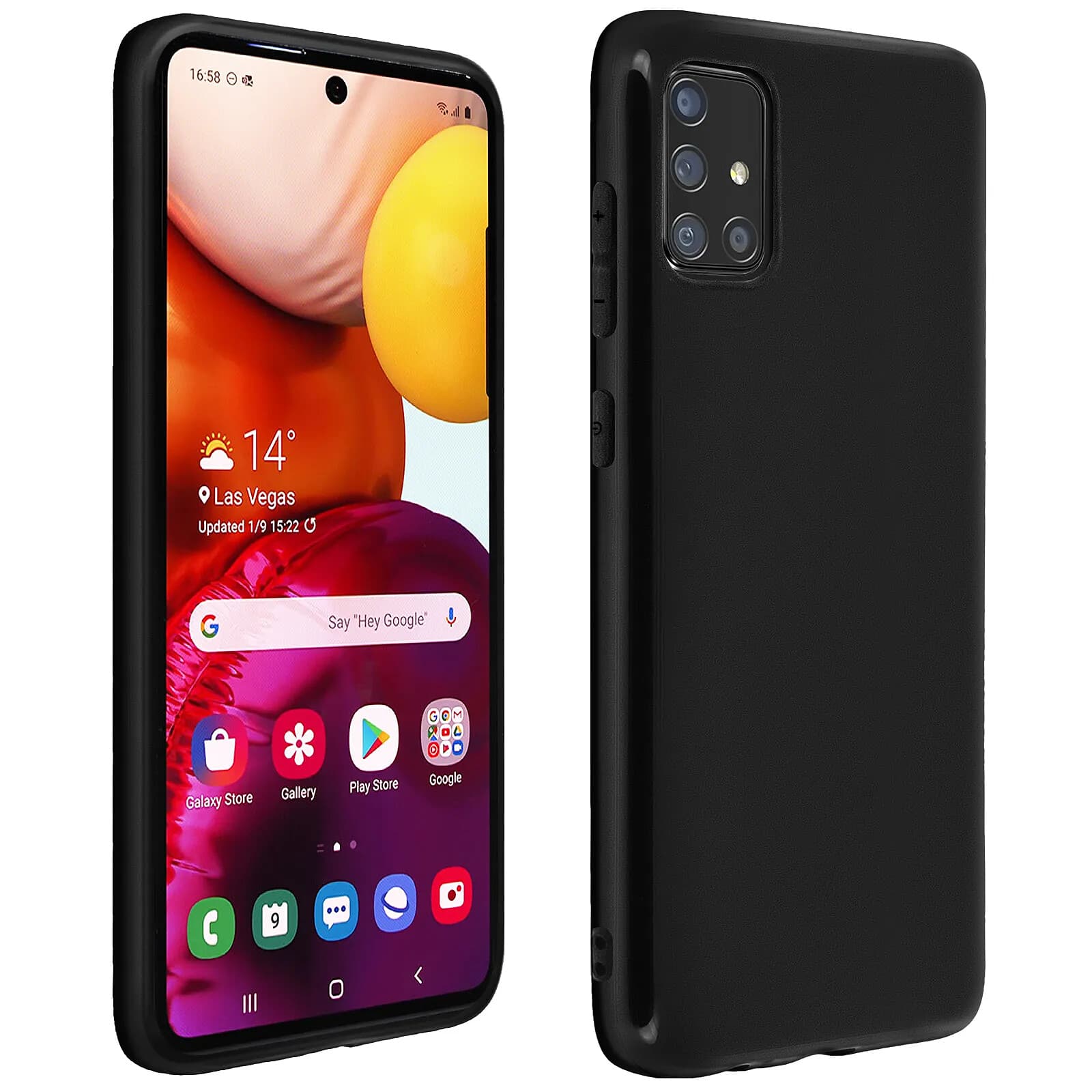 Coque pour Samsung Galaxy A71 Silicone Gel Flexible Résistant Ultra fine Noir