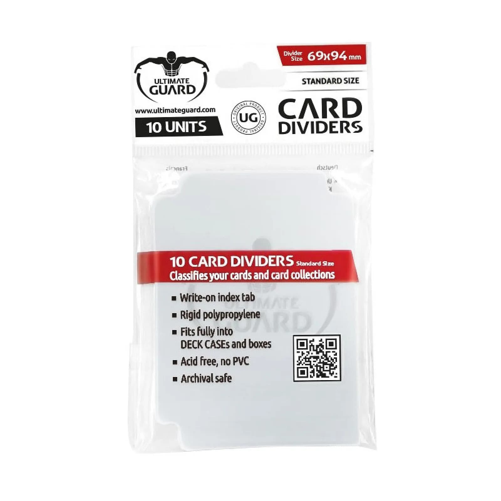 Ultimate Guard - 10 intercalaires pour cartes Card Dividers taille standard Transparent (10)