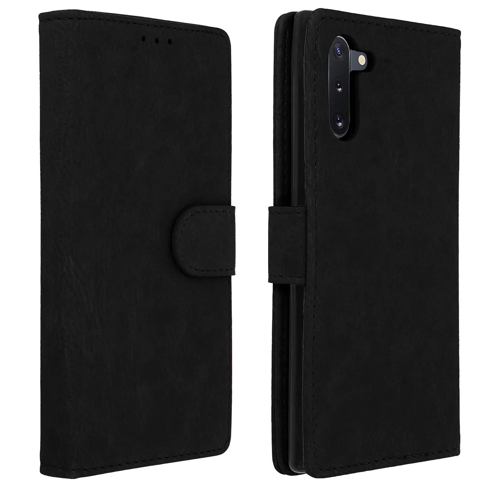 Avizar Étui pour Samsung Galaxy Note 10 Housse Intégrale Porte-cartes Fonction Support