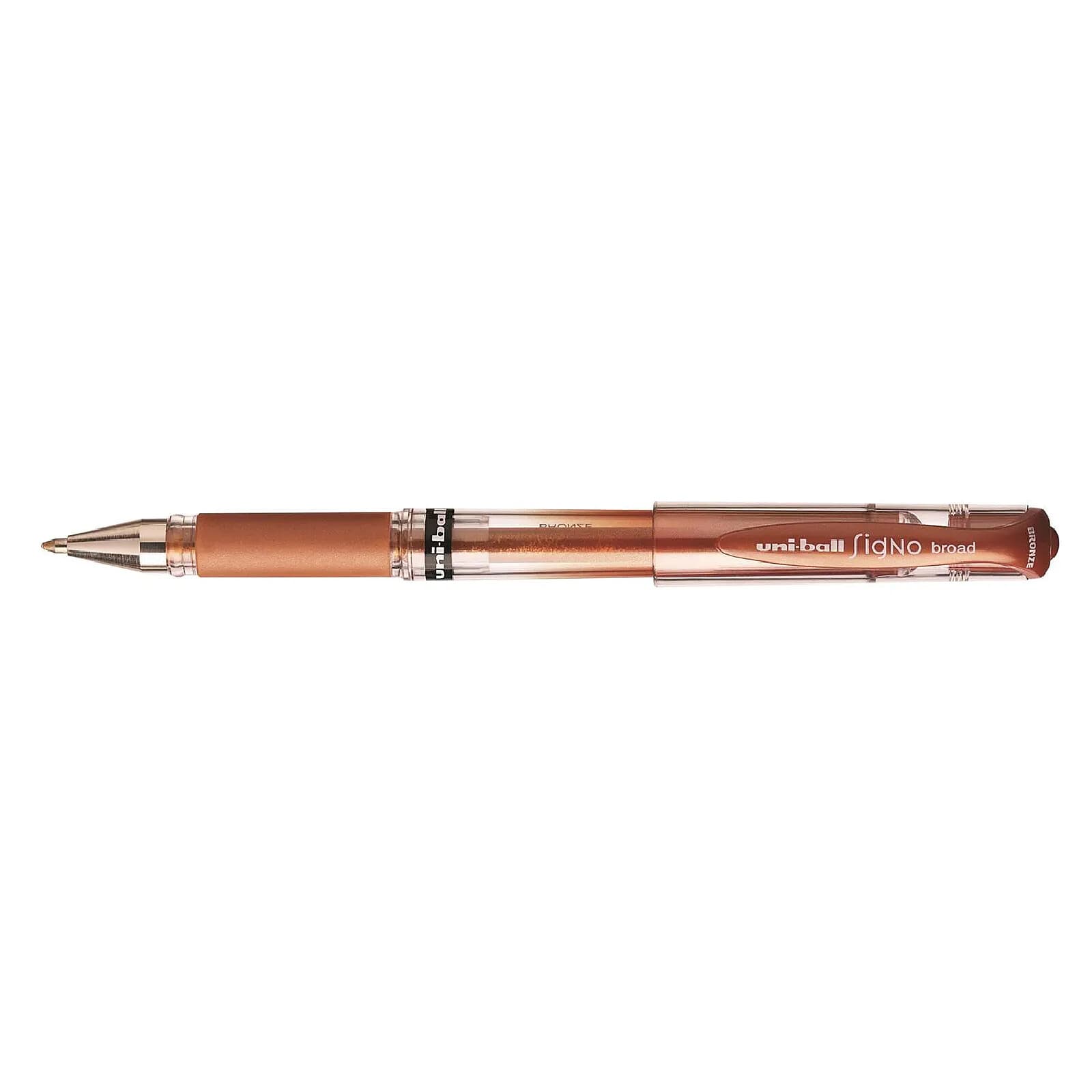 UNI-BALL Roller encre gel Signo Broad UM153 grip pointe large 1mm bronze