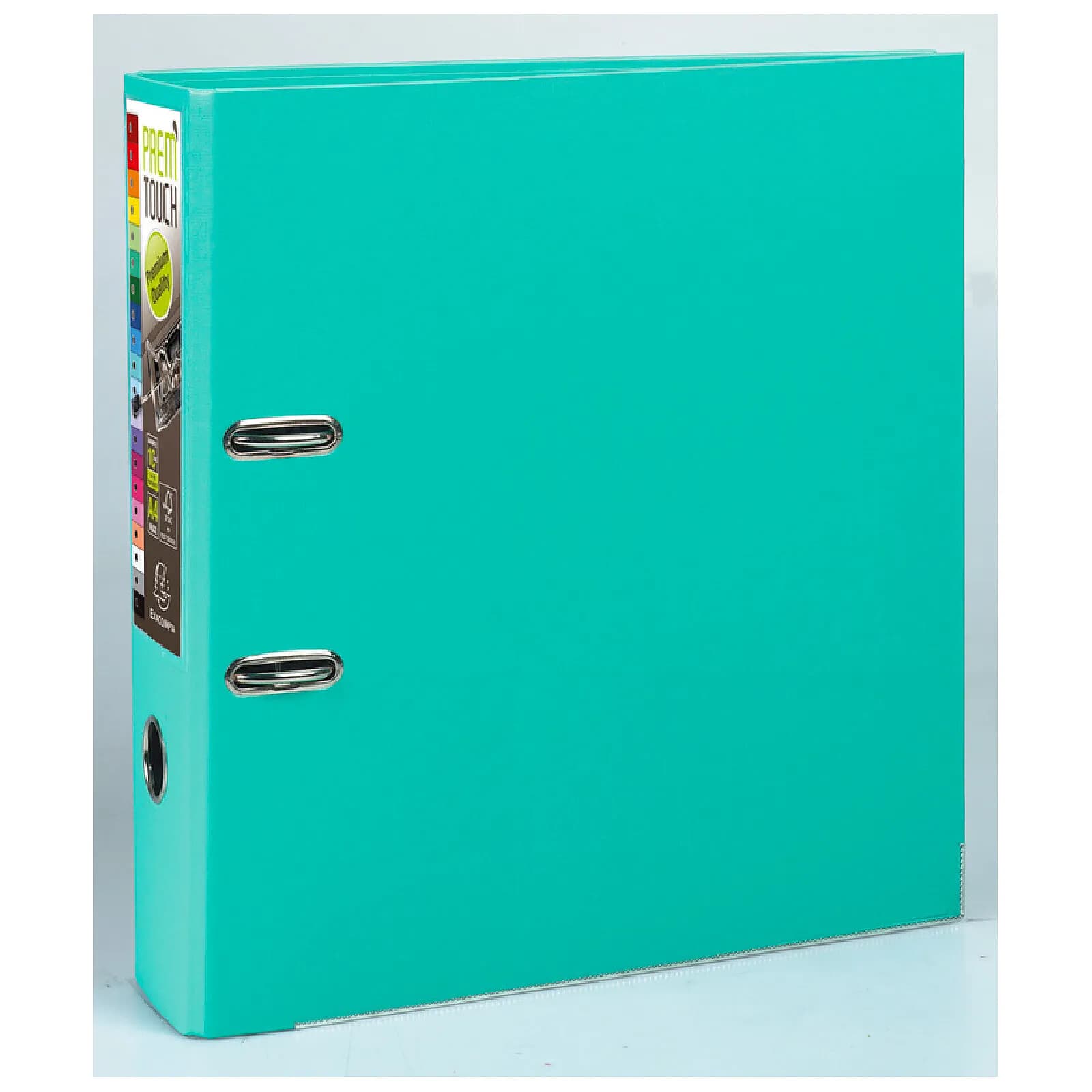 EXACOMPTA Classeur à levier Prem'Touch intérieur et extérieur en polypropylène - Dos 80mm - A4 maxi. - Vert clair