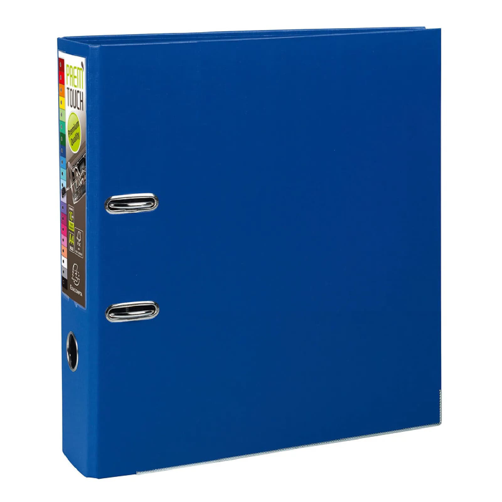 EXACOMPTA Classeur à levier Prem'Touch en polypropylène - Dos 80mm - A4 maxi - Bleu foncé