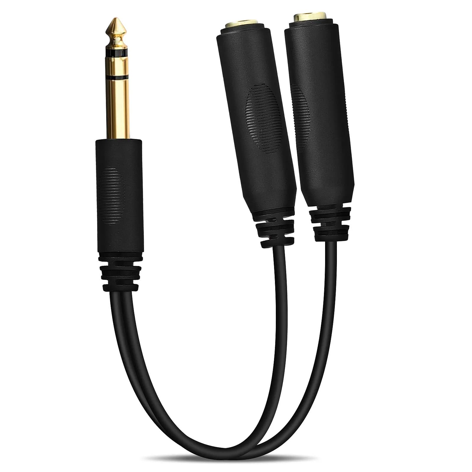 Avizar Adaptateur Jack 6,35mm Mâle Vers Double Jack 6,35mm Femelle Splitter 27cm
