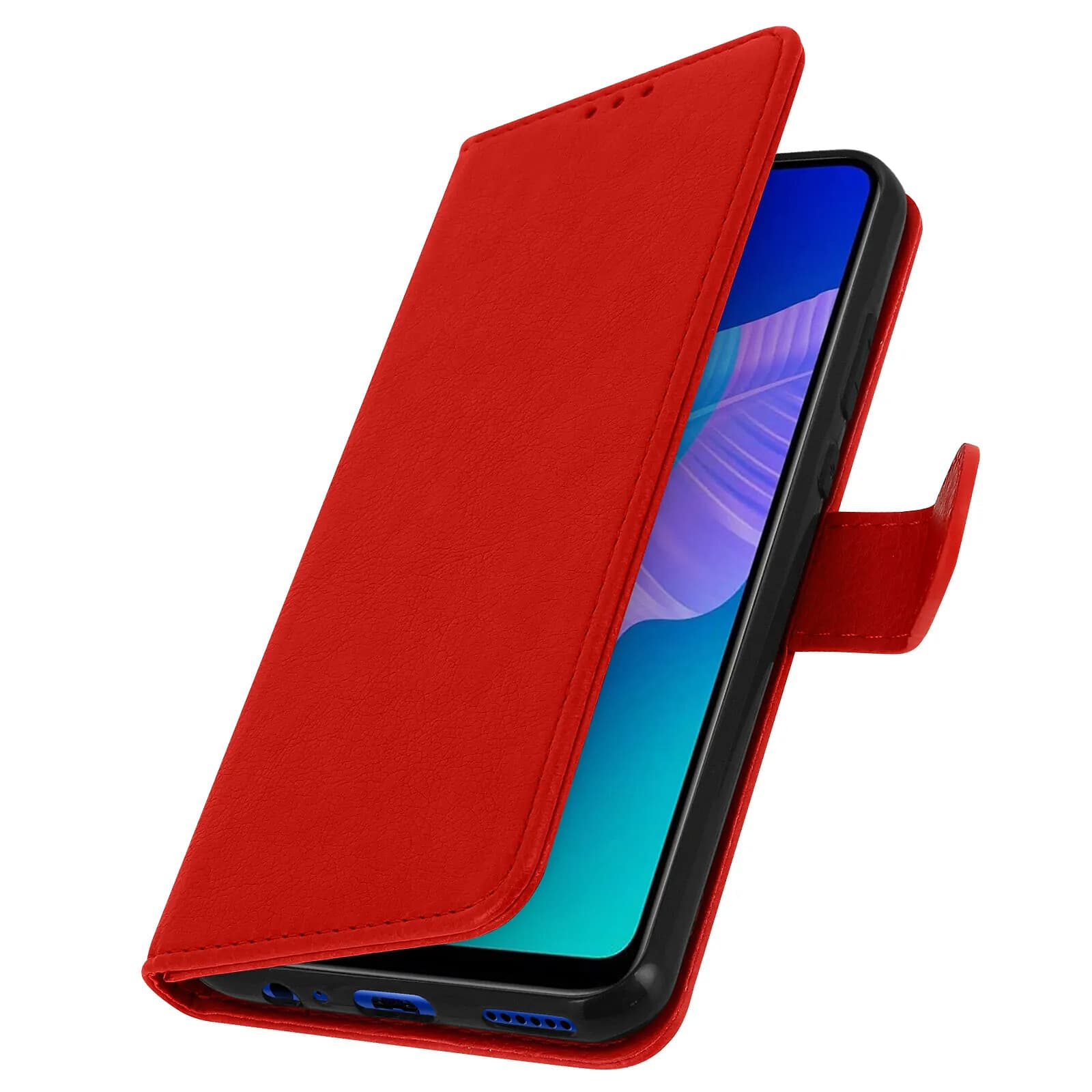 Avizar Étui pour Huawei P40 Lite E Clapet Portefeuille Fonction Support Vidéo