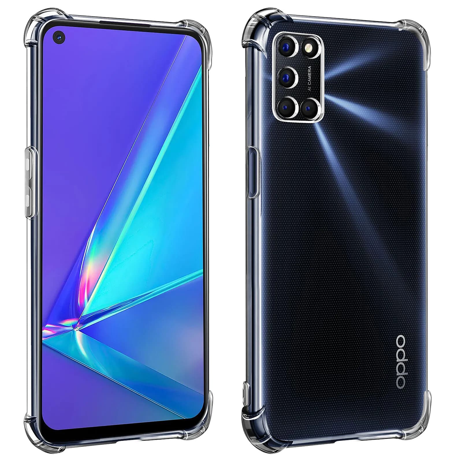 Avizar Coque Oppo A72 / A52 Silicone Flexible Coins Bumper
