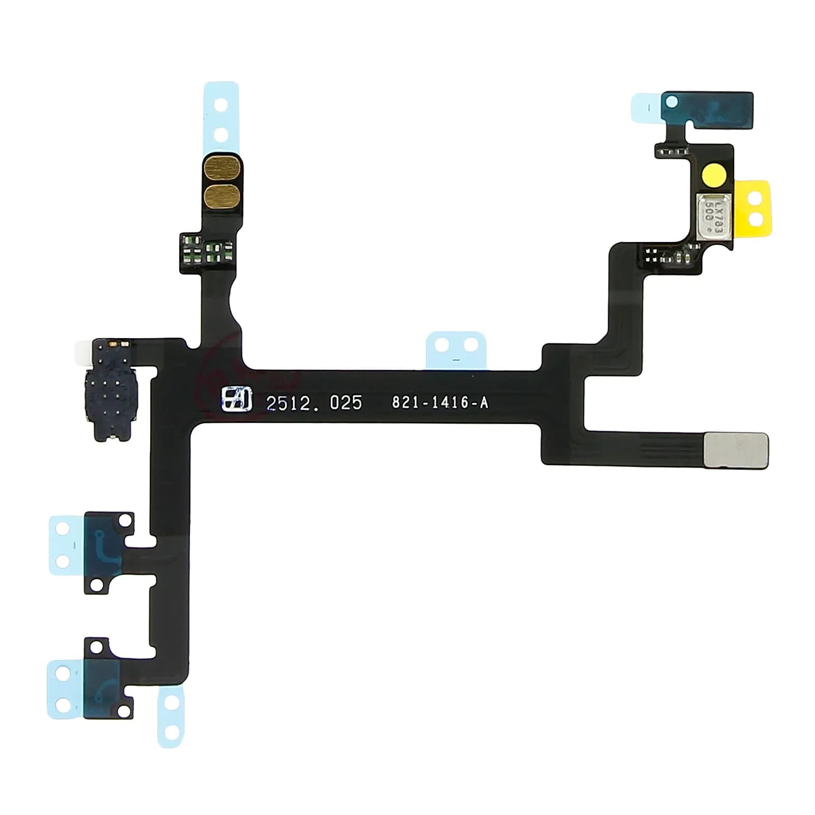 Avizar Nappe Power Bouton On/Off + Volume + Haut parleur + Flash pour iPhone 5