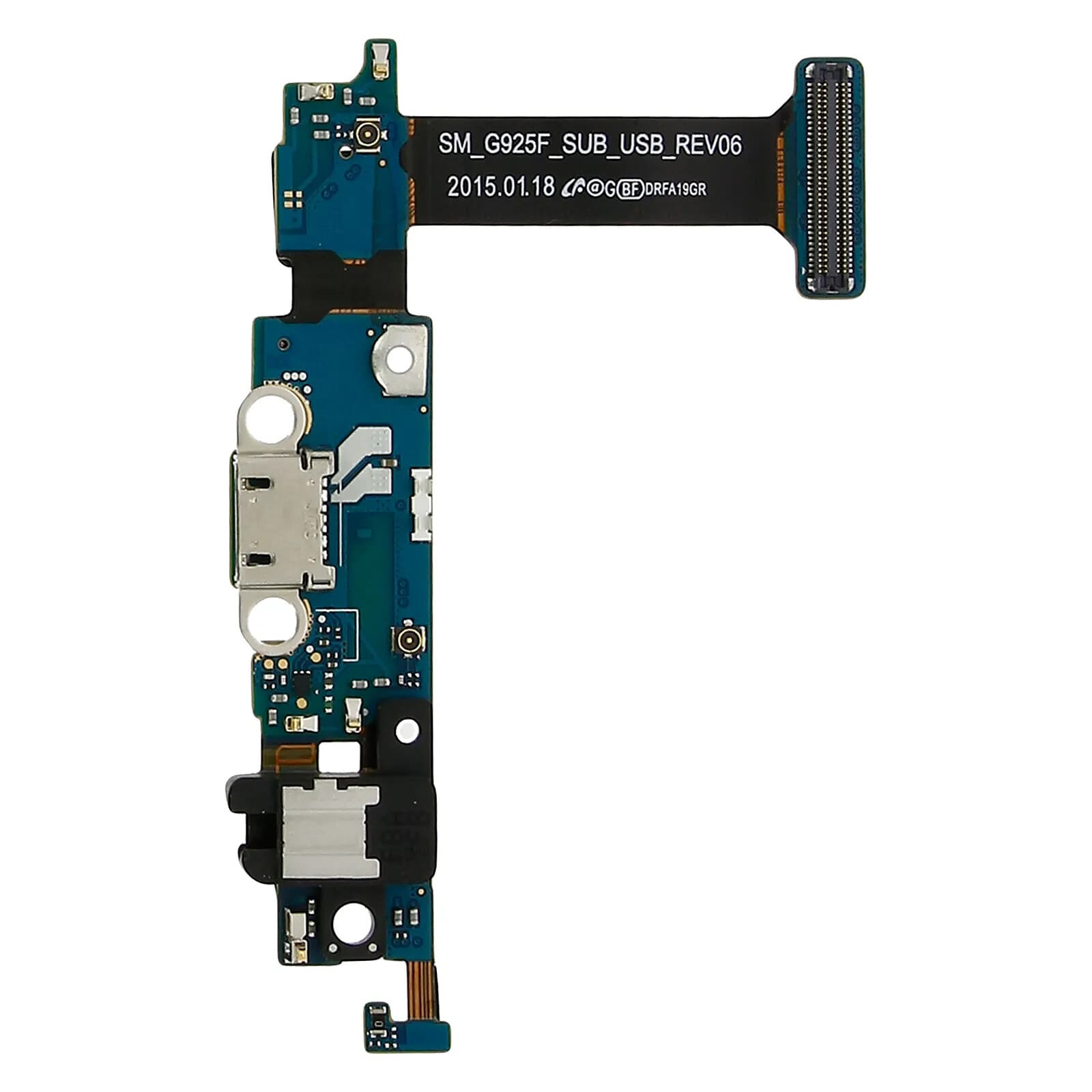 Avizar Nappe de charge avec prise Micro-USB + Micro + jack 3.5 pour Samsung Galaxy S6 Edge