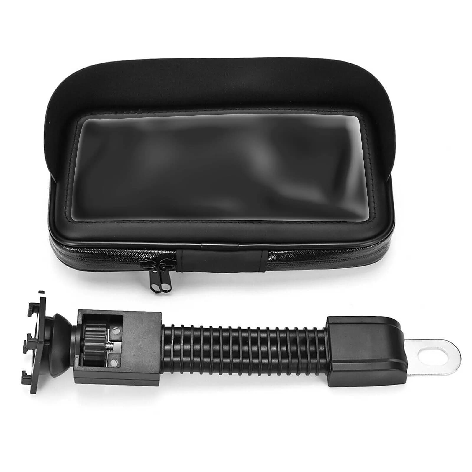 Avizar Support Moto Smartphone Fixation rétroviseur Étui étanche zippé