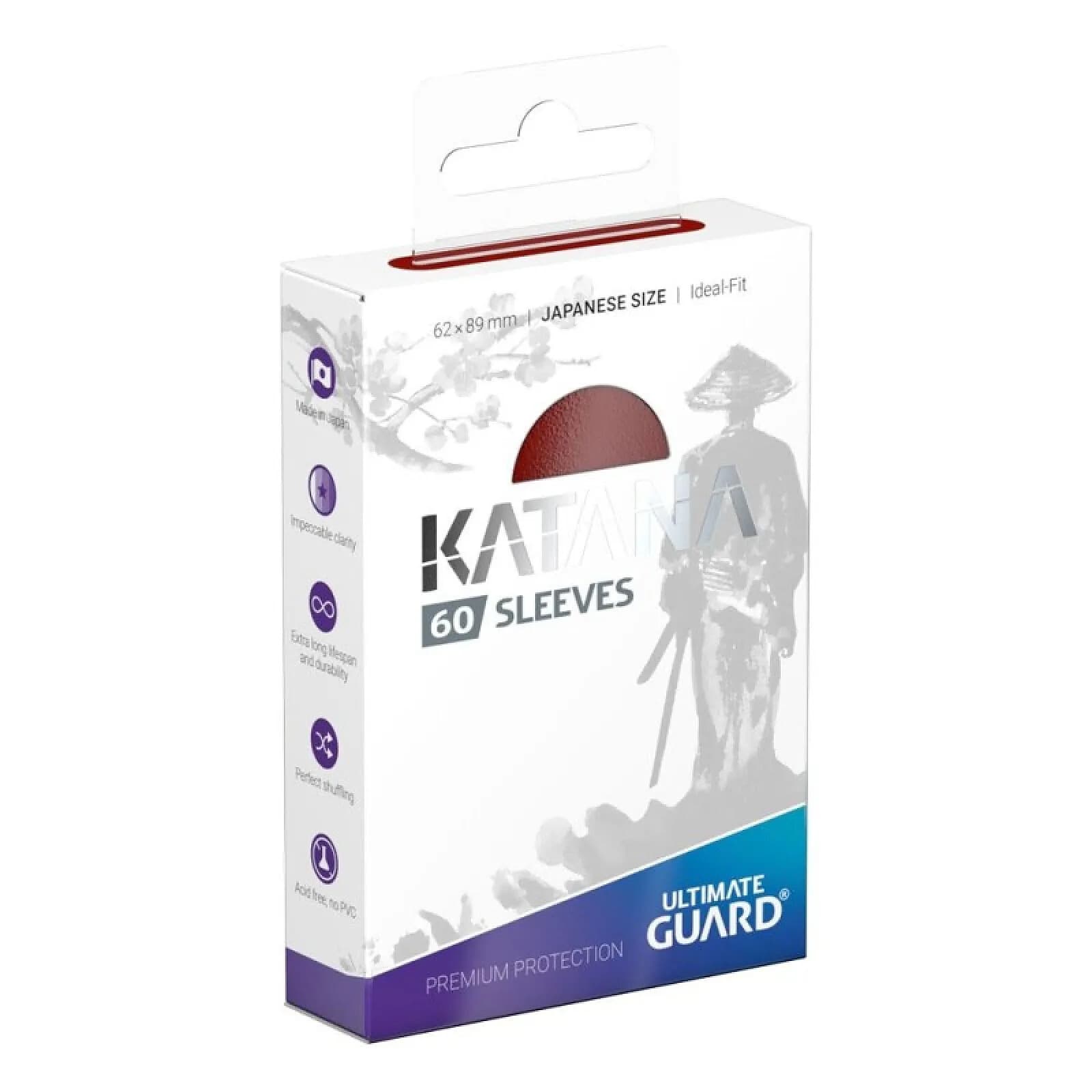 Ultimate Guard - 60 pochettes Katana Sleeves format japonais Rouge