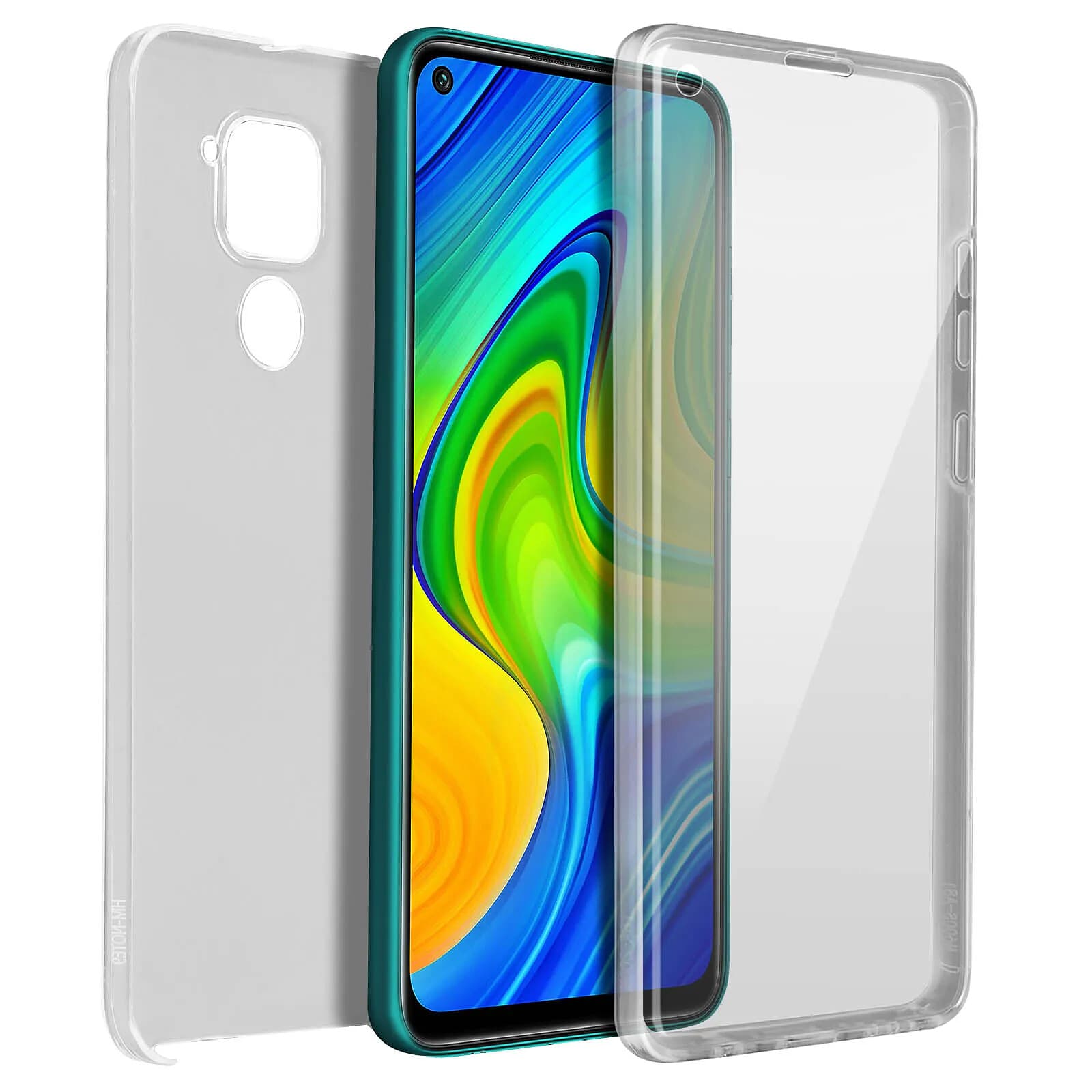 Avizar Coque pour Xiaomi Redmi Note 9 Protection Arrière Rigide + Avant Souple