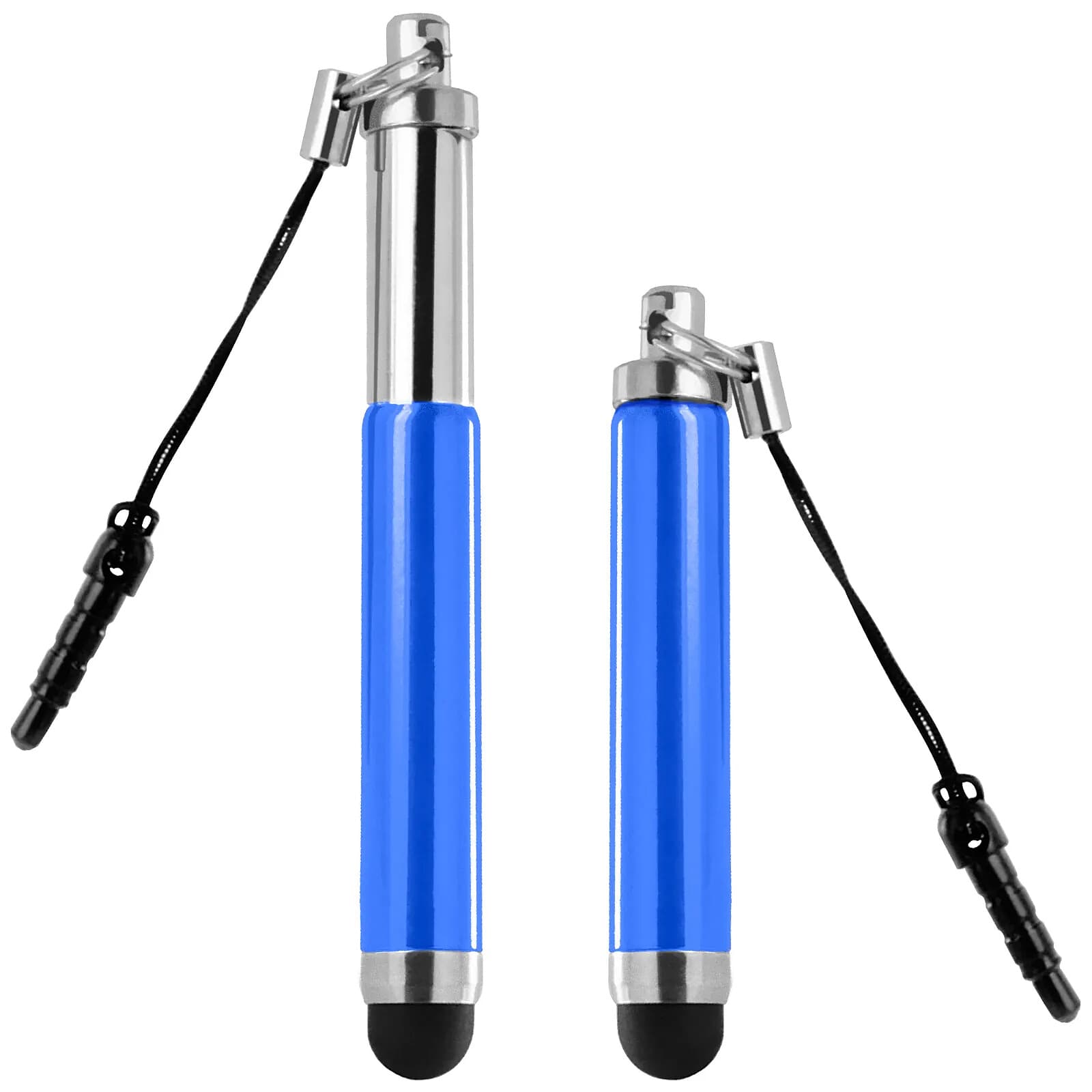 Stylet écran rétractable jack 3.5mm universel Bleu