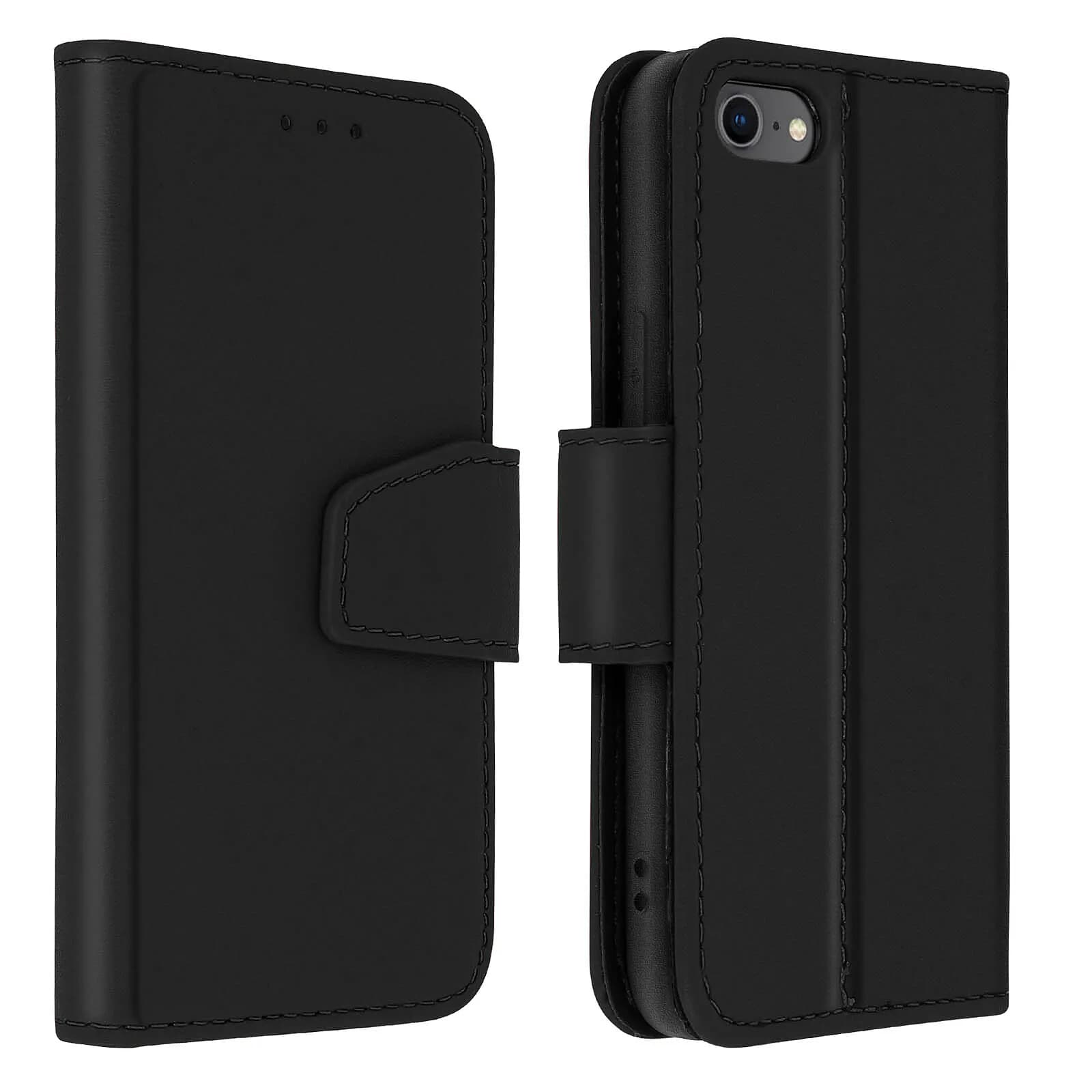 Avizar Housse pour iPhone SE 2022 / 2020 et 8 / 7 Cuir Porte-carte Support Premium