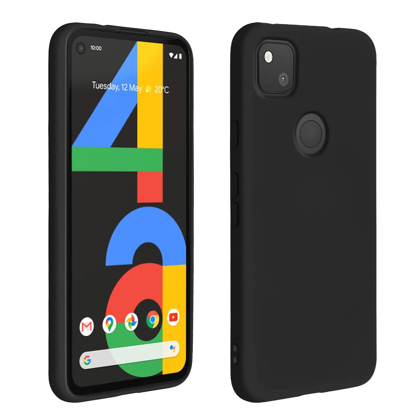 Avizar Coque pour Google Pixel 4A Silicone Semi-rigide Finition Soft Touch