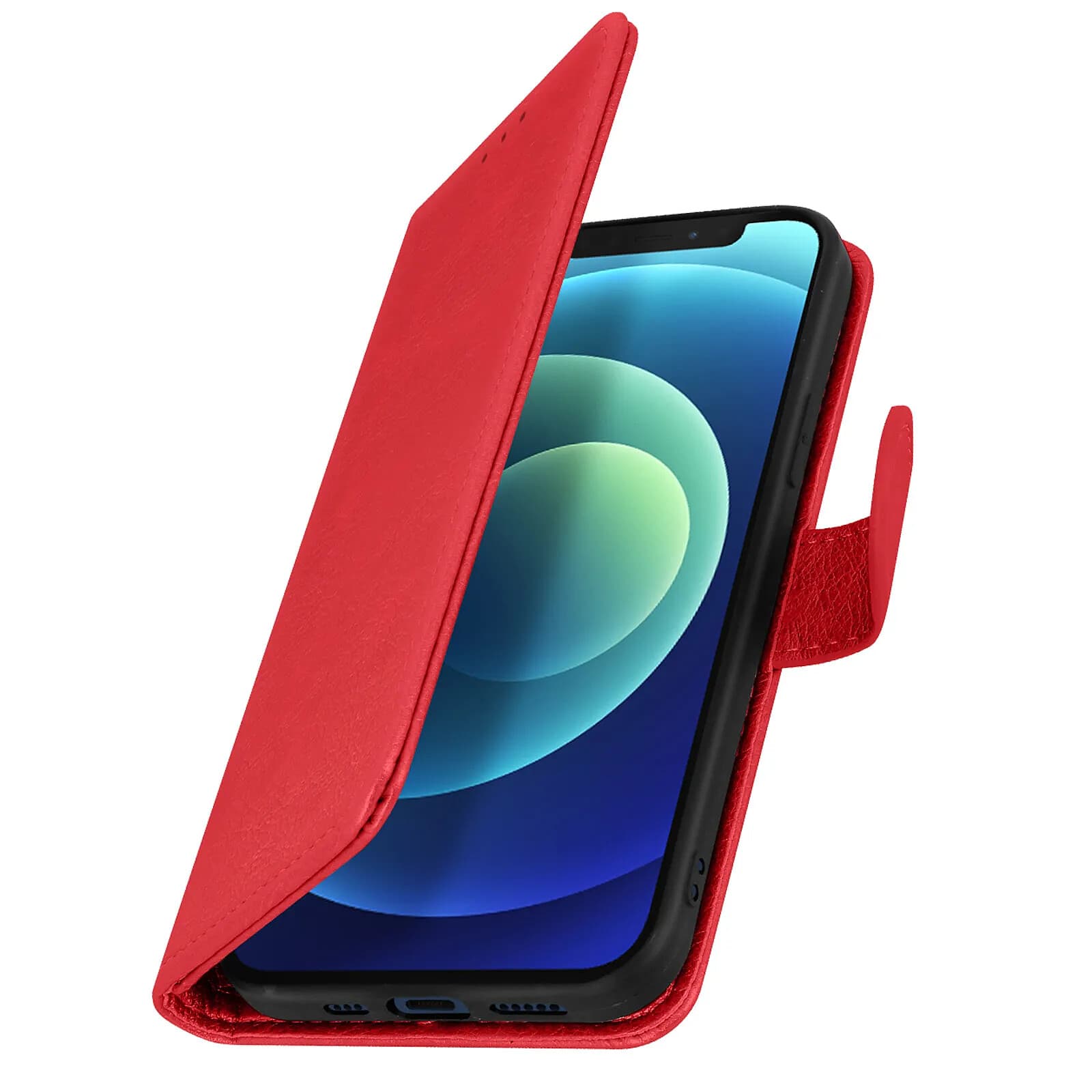 Avizar Étui pour iPhone 12 Mini Clapet Portefeuille Fonction Support Vidéo
