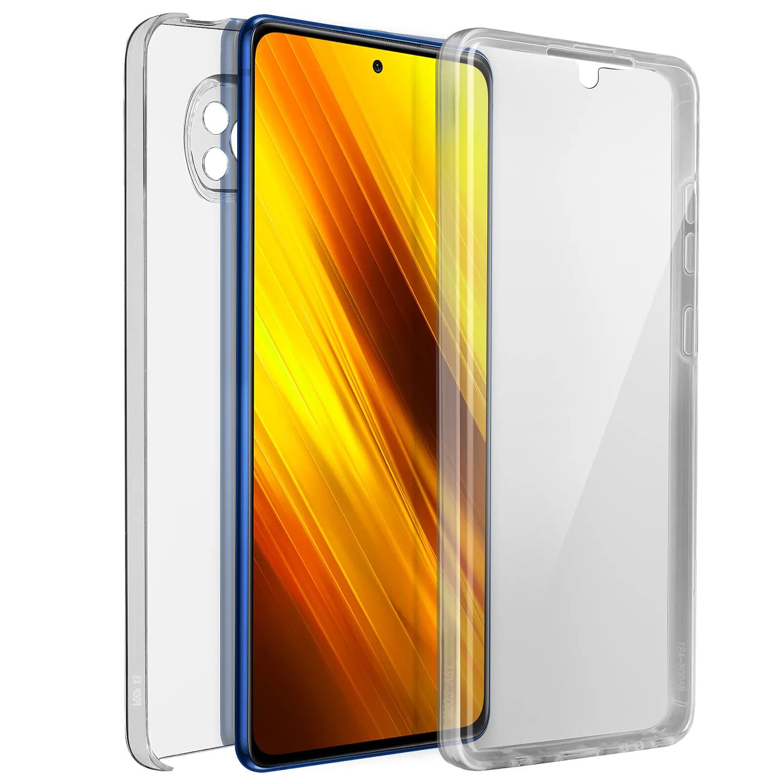 Avizar Coque Xiaomi Poco X3 et X3 Pro Arrière Rigide + Avant Souple