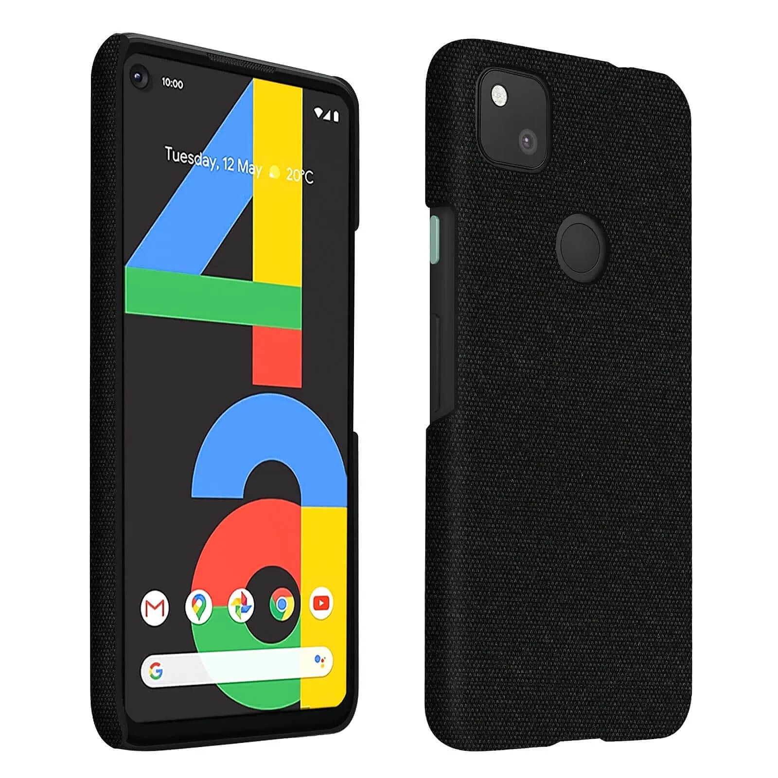 Avizar Coque pour Google Pixel 4A Rigide Finition Tissu Anti-traces Lavable