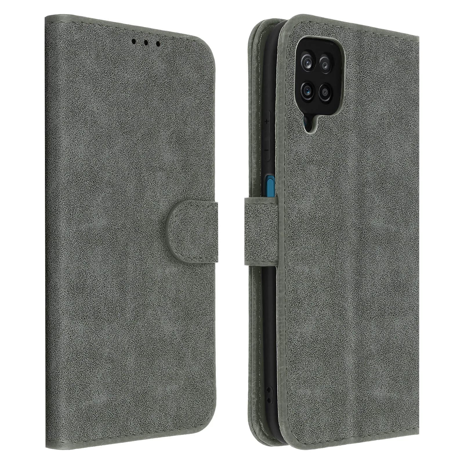Avizar Étui pour Samsung Galaxy A12 Protection avec Porte-carte Fonction Support