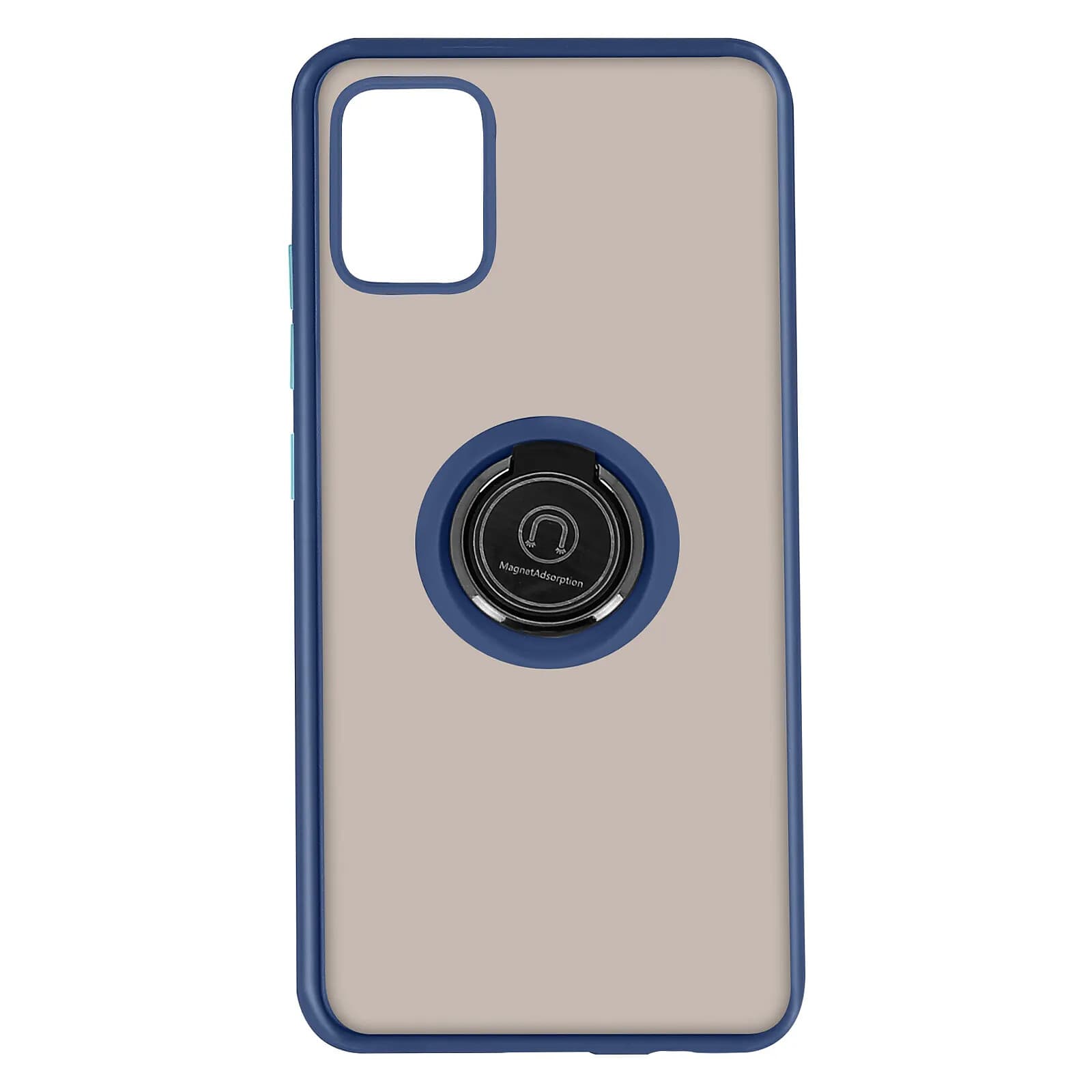 Avizar Coque pour Samsung Galaxy A51 Bi-matière Bague Métallique Fonction Support