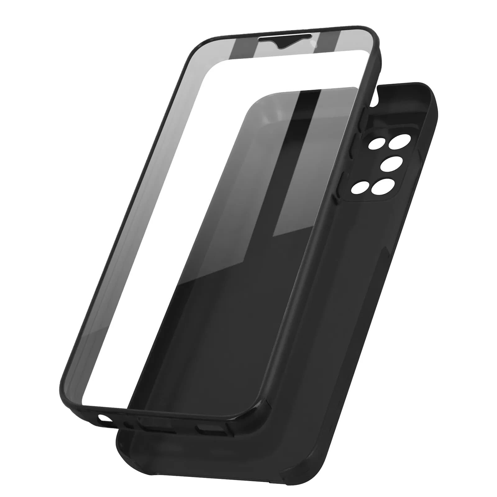 Avizar Coque pour Samsung Galaxy A02s Arrière Rigide et Avant Souple