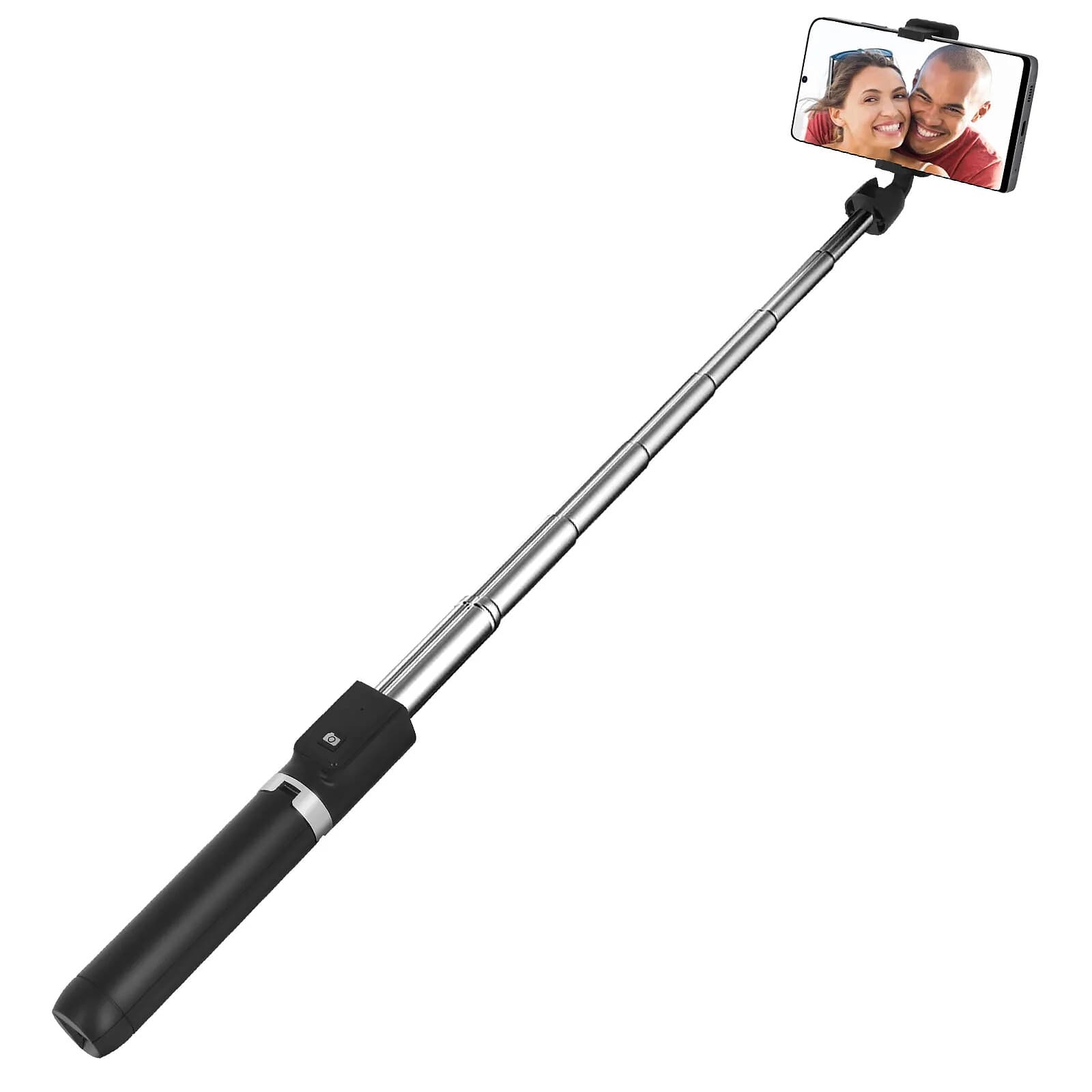 Perche Selfie Sans-fil Bluetooth avec Fonction Trépied Hauteur réglable Noir