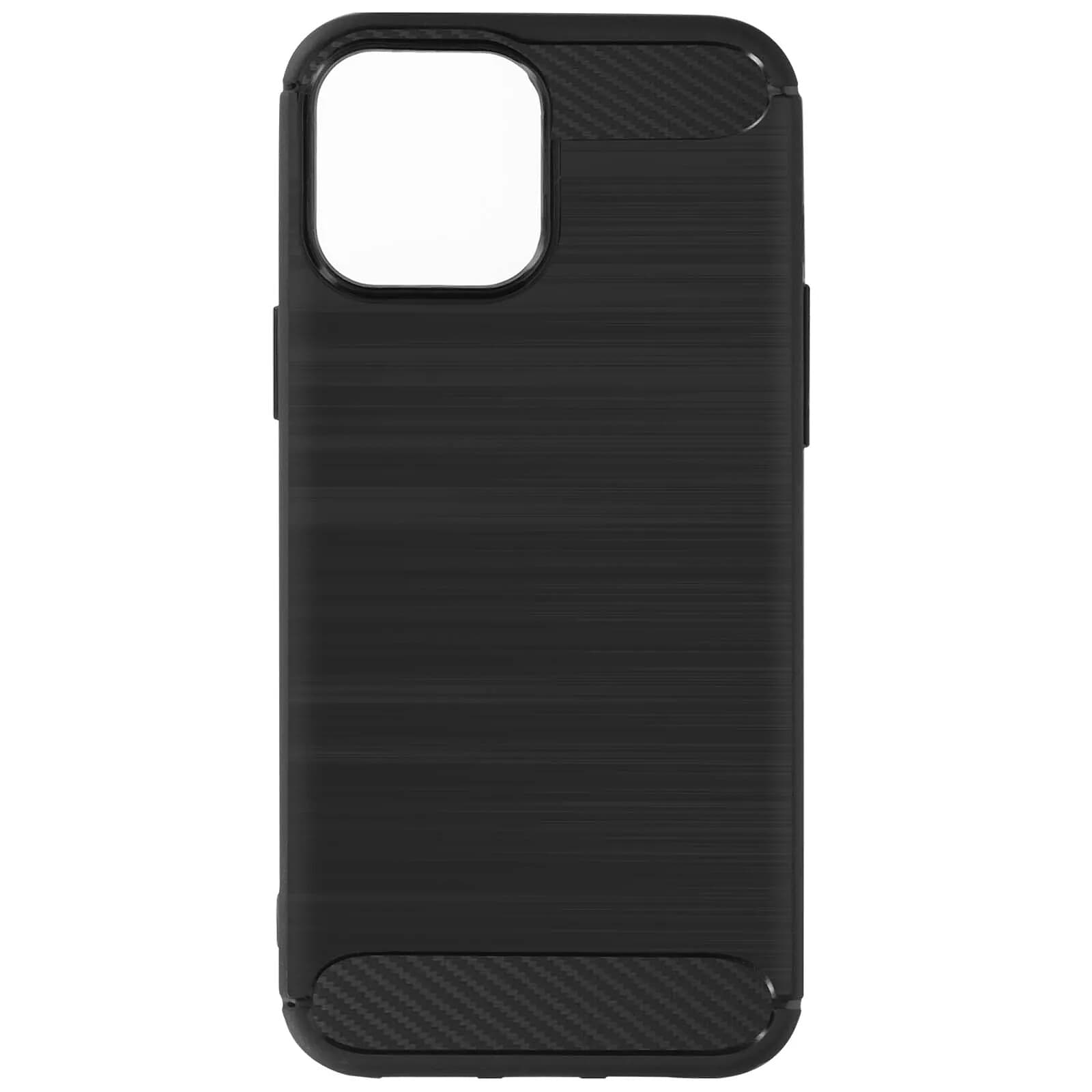 Avizar Coque pour iPhone 13 Pro Souple Coins Renforcés Carbone Effet Brossé