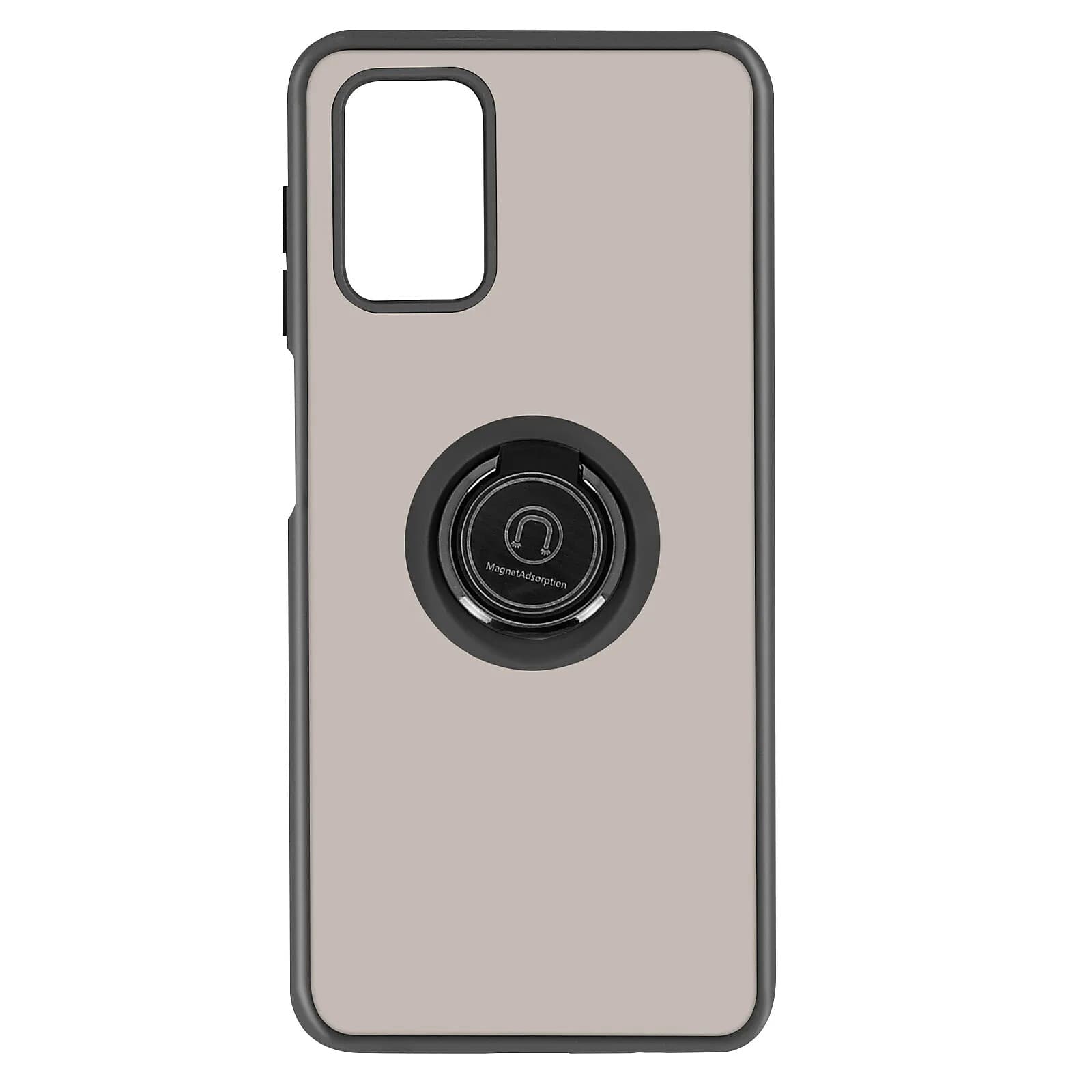 Avizar Coque pour Samsung Galaxy A03S Bi-matière Bague Métallique Support