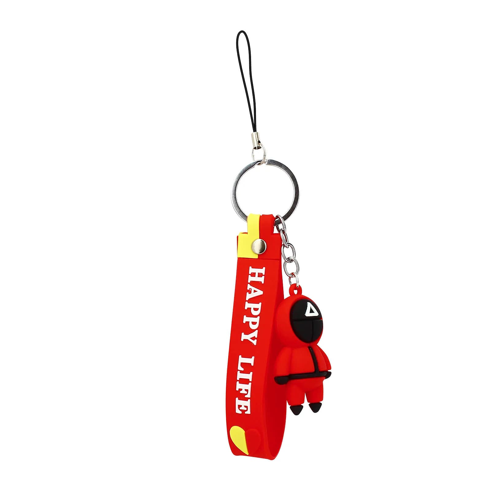 Avizar Porte-clé Dragonne Figurine Série Coréenne Squid Game Bracelet Silicone