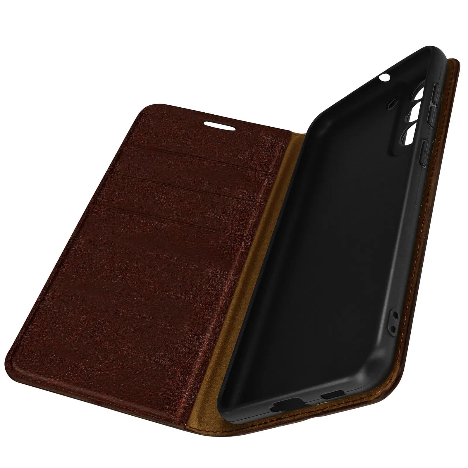 Avizar Étui pour Samsung Galaxy S21 FE Folio Cuir Véritable Porte cartes Support Vidéo