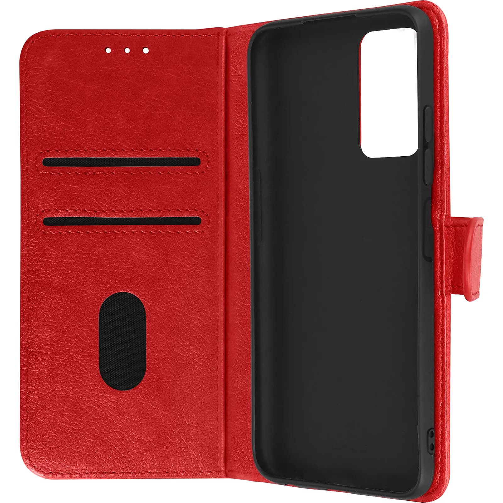 Étui pour Xiaomi Redmi Note 11/11s Clapet Portefeuille Fonction Support Rouge