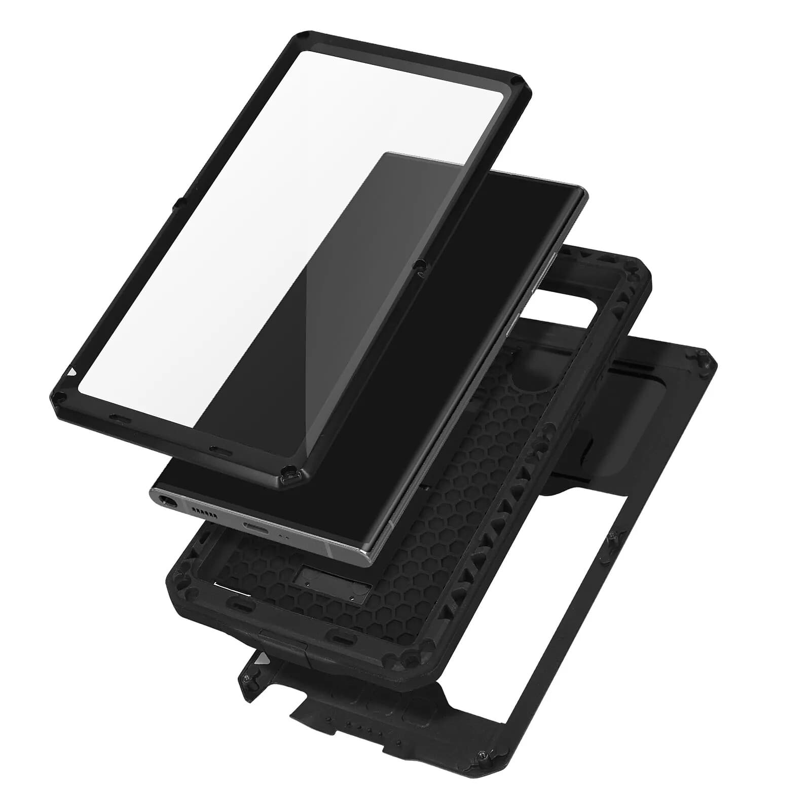 Avizar Coque intégrale pour Samsung Galaxy S22 Ultra Béquille Cache Caméra Normes IP54