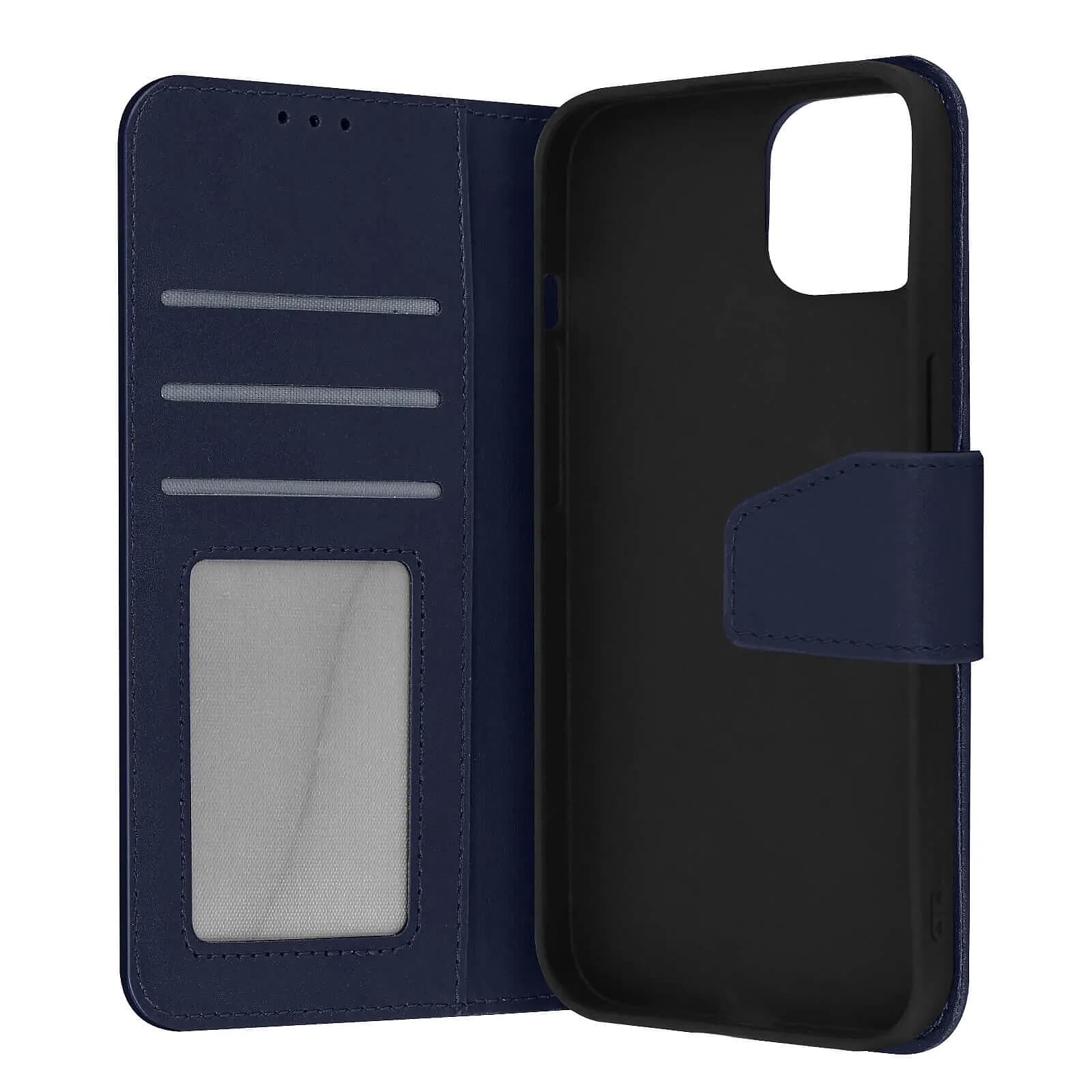 Avizar Housse pour iPhone 13 Mini Cuir premium Porte-carte Fonction support Vidéo
