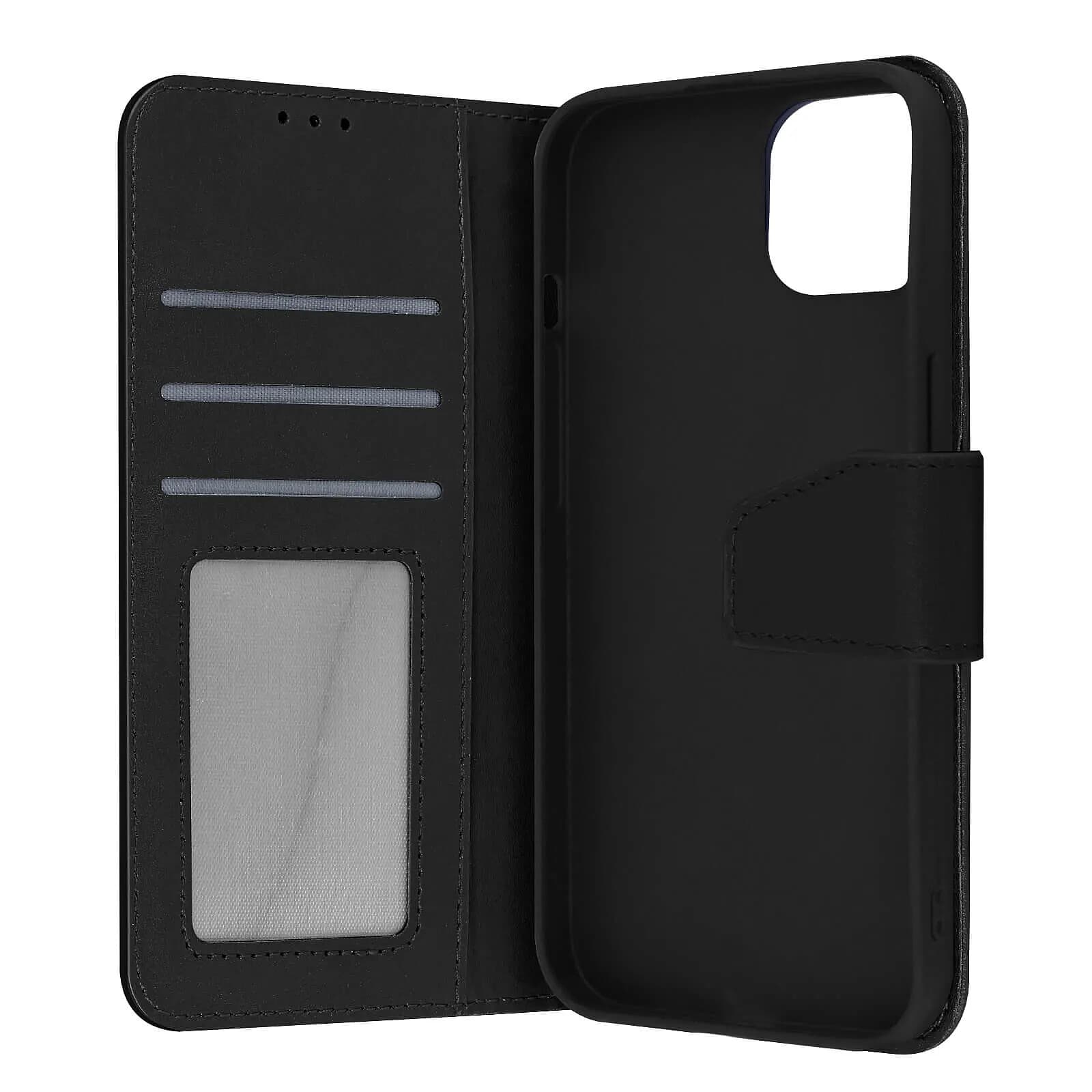 Avizar Housse pour iPhone 13 Mini Cuir premium Porte-carte Fonction support Vidéo