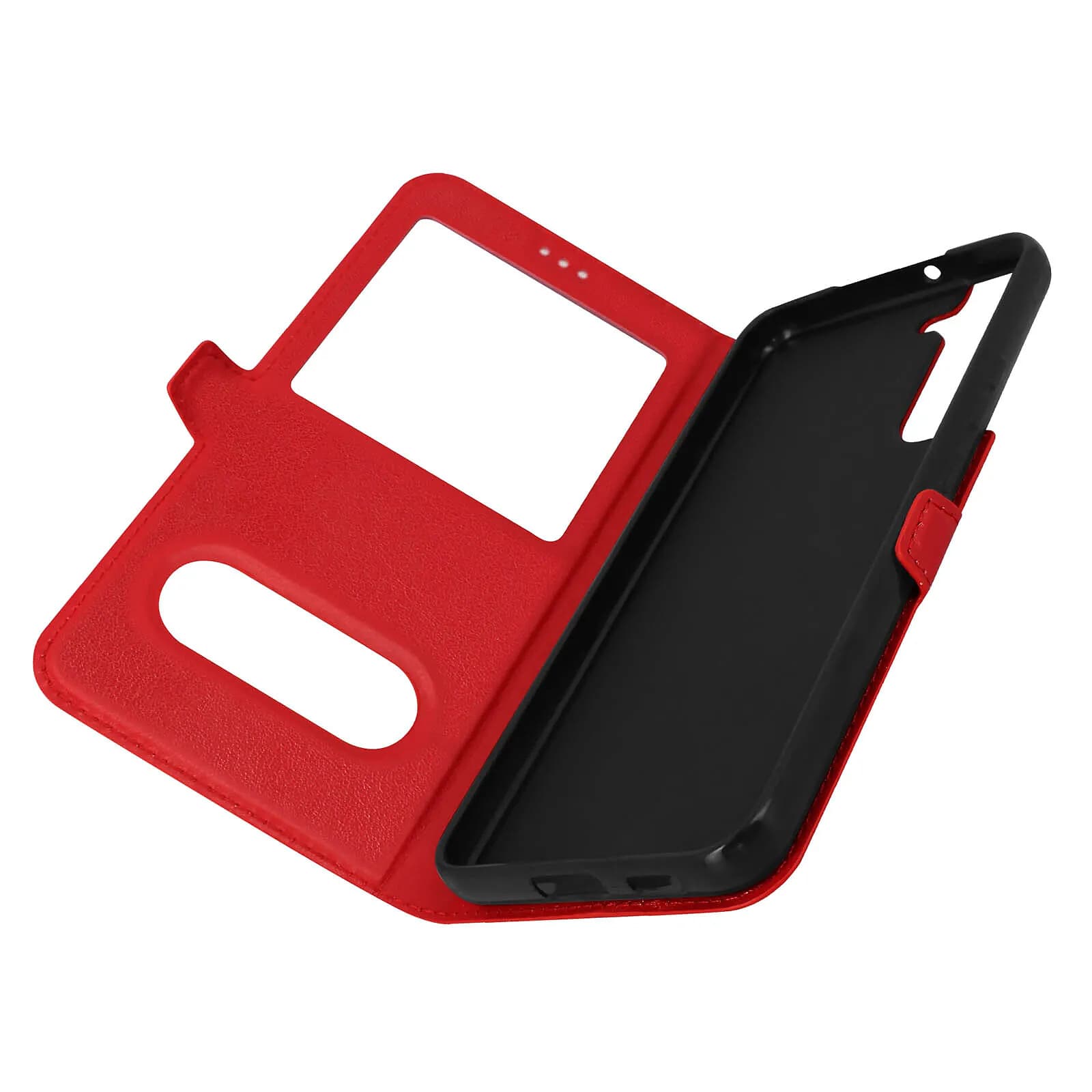 Avizar Housse pour Samsung Galaxy S22 Plus avec Clapet Double Fenêtre Support Vidéo