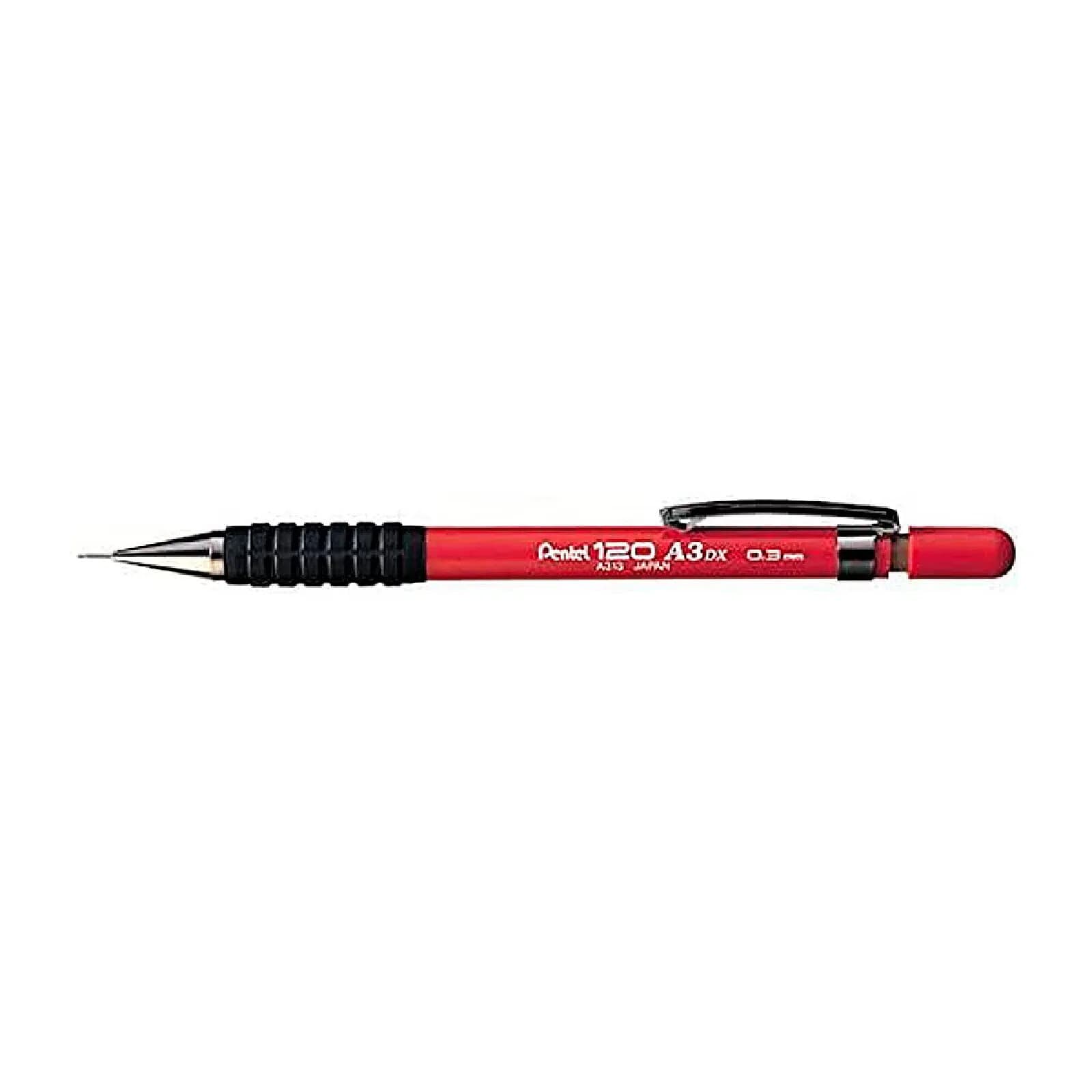PENTEL Porte-mine a310 0.3mm corps plastique canon 4mm ergonomique 2 mines hi-graph coloris rouge